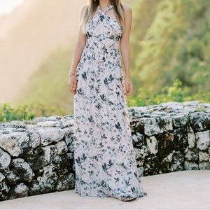 Laundry by Shelli Segal Halter Maxi Dress (Size 2)